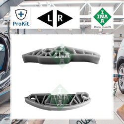 2x Schaeffler INA Gleitschiene, Steuerkette Links, Rechts für VW GOLF V PASSAT