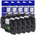 5x Schriftband Kompatibel für Brother TZe-231 12mm P-Touch PT-1010 H100LB H107B