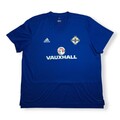 Nordirland Fußball Trainingsshirt Herren Größe XXL Blau Kurzarm Oberteil