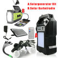 Tragbar Solargenerator Powerstation Solarpanel Ladegerät /Handkurbel AM/FM Radio