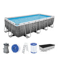 Frame Pool Stahlrahmen Komplett-Set mit Filterpumpe 488 x 244 x 122 cm