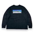 Patagonia Responsibili-T-Shirt langärmeliges Logo schwarz XL