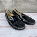 Tod‘s Gommino Lack  Schwarz Noppen Weiß 38