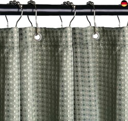 CTDMJ Duschvorhang 180x200 cm Waschbar Textil Polyester Stoff Bad Vorhang mit