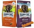 Happy Dog Supreme Toscana 12,5kg + Sensible Irland 12,5kg + MACED-Knochen 11 cm