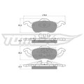 1x Bremsbelagsatz, Scheibenbremse TOMEX Brakes TX 12-17 passend für FORD