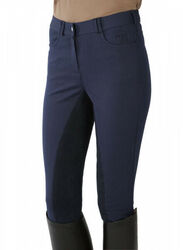 PFIFF Reithose Clima * Vollbesatz * Funktionshose * Blau Dame L 72 * B-WARE
