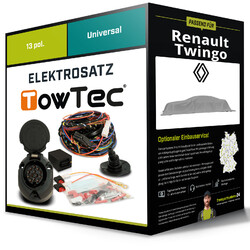 Elektrosatz 13-pol universell für RENAULT Twingo 10.2001-03.2007 NEU TowTecSie benötigen eine Einbauwerkstatt? Wir helfen!