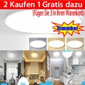 50W Ultraslim Deckenleuchte LED Badleuchte Deckenlampe Dimmbar Silber Flurlampe