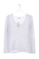 S.OLIVER Feinstrickpullover Damen Gr. DE 36 hellgrau-weiß Casual-Look