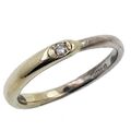Solitär Ring 585 Gold 14 Kt Bicolor Diamant 0,03 Ct Brillant Damen Wert 510,-
