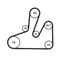 Continental Ctam 6Pk1740K4 Keilrippenriemen Rippenriemen Satz für Fiat Peugeot