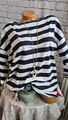 Sheego Shirt Longshirt Tunika weiß blau gestreift 778 (0 914) Übergröße NEU