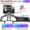 6+128GB 10.25” Für Audi Q7 MMI 2G 2005-2009 Carplay Autoradio Android14 GPS NAVI