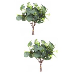  Set of 2 Eukalyptus Zweige Künstlich Künstliche Eukalyptusblätter