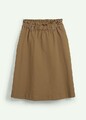 Neu A-Linie-Baumwollrock Gr. 44 Khaki Damen-Rock Midirock Freizeit-Skirt