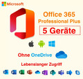 Microsoft Office 365 Pro Plus für 5 Geräte ✅ lebenslanges Konto für Mac Win iOS