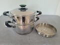 AMC Topf, Suppentopf  3,1 L / Ø 20 cm.  AMC 20 cm Siebeins, Reibeeinsatz