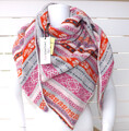 ZWILLINGSHERZ ♥ Dreiecktuch Schal Wollschal mit Cashmere Oslo pink orange