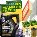 MANN INSPEKTIONSPAKET+4L MANNOL 5W-30 ÖL passend für OPEL CORSA C COMBO 75-90 PS
