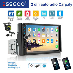 Autoradio 1 Din Carplay Android Auto mit 7 Zoll Bildschirm Radio Rückfahrkamera