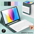 Schutz Hülle mit QWERTZ Tastatur für iPad 7/8/9/10/11. Gen Air M3 M2 Pro 11 2025