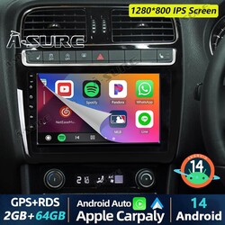 64G Android 14 Autoradio Carplay DSP RDS GPS Navi für VW Polo 6R 6C V 2009-2018