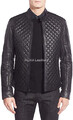 URBAN Herren weiche gesteppte echte Lammfell Echtleder Jacke schwarz Outwear ...