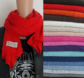 ITALY weicher Winterschal Strickschal Wollschal mit Kaschmir * NEUE Farben 2024