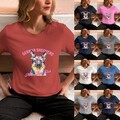 DE T-Shirt Damen Oberteil Frauen kurzarm Tshirt Baumwolle Rundhals S M L XL XXL