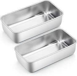 Kastenform 2er Set Edelstahl Brotbackform Königskuchenform spülmaschinenfest