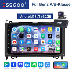 9" Carplay Autoradio GPS Nav WIFI Android13 DAB 32G Für Mercedes-Benz A/B Klasse