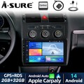 2+32G Android 14 Autoradio Carplay GPS Navi USB SWC BT für VW Touran 1T1 1T2 1T3