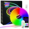 2-10M Neon LED Streifen Lichtband Band Flex Schlauch Wasserfest Strip RGBIC APP