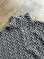 H&M Strickpullover Zopfpullover aus Wollmix,oversized Pullover Gr M grau