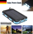 Solar Powerbank 30000mAh Wasserdicht Tragbar Externer Batterie Ladegerät Handy