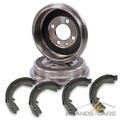 ATEC 2x BREMSTROMMEL+BREMSBACKEN BREMSENSATZ BREMSENKIT HINTEN FÜR VW LUPO 6X 6E