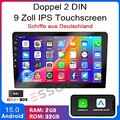 DAB+ 9" ChatGPT Android 15 2+32G Carplay Autoradio Navi WiFi SWC RDS 2 DIN BT FM