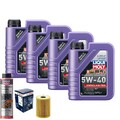 Motoröl 5W40 LIQUI MOLY Synthoil High Tech 4L+BOSCH Ölfilter +Ölschlammspülung