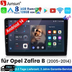 Autoradio DAB+ Carplay Android 14 GPS NAVI Für Opel Zafira B 2005-2014 BT RDS FM
