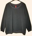 SWEATSHIRT schwarz PULLOVER mit STRUKTUR-MUSTER GR.48/50 52/54 56/58 NEU
