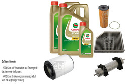 FEBI Inspektionspaket 11L Castrol EDGE Titanium FST 5W-30 LL für Audi A8 4H2