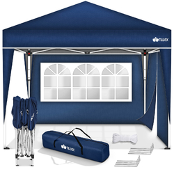 tillvex® Pavillon 3x3m Wasserdicht Gartenzelt Faltpavillon Partyzelt Popup Zelt✔️Mit Sandsäcken ✔️Wasserdicht ✔️Auch mit Seitenteilen