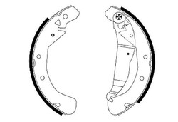 Bremsbackensatz hinten HELLA für OPEL VAUXHALL ASTRA F