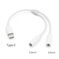 P05 USB Type-C auf 2x 3,5mm Klinken Buchse Audio Adapter Kopfhörer  Aux Splitter