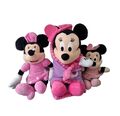 3x Minnie Maus Mouse Kuscheltier Plüsch Nicotoy Walt Disney rosa pink Konvolut