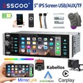 Autoradio 5" 1 DIN Wireless Apple Carplay Android Auto USB AUX Bluetooth DVR KAM