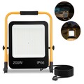 50-200W LED Baustrahler mit Stecker LED Fluter Scheinwerfer Fluter Stativ