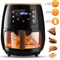 Heißluftfritteuse 6L mit Sichtfenster Fritteuse Heissluft Multi Kochfunktionen