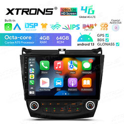 10,1" Autoradio Android 13 Octa Kern 4G+64GB CarPlay GPS für Honda Accord 03-07
